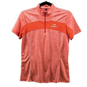 Eider (Korea) Golf Short Sleeve Shirt Womens M (95) 1/4 Zip Orange Active Top